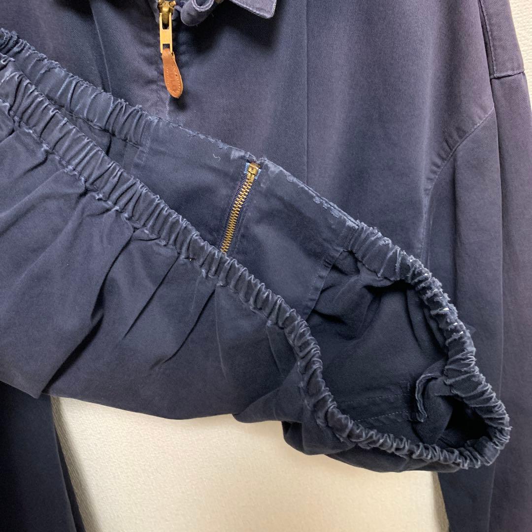 古着　USA製　ラルフローレン スイングトップ　XL ネイビー　フェード　襤褸