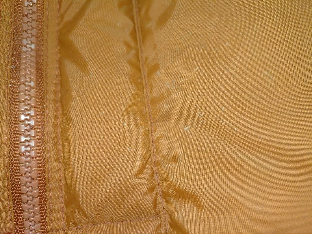 値下 70s Down Peak ダウンベスト 茶系オレンジ Vintage