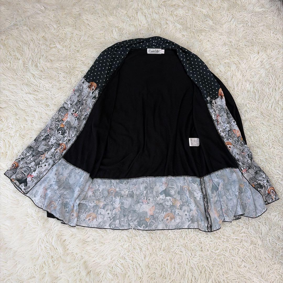 美品✨クニオコレクション 大きいサイズ アンサンブル風カーディガン L アニマル