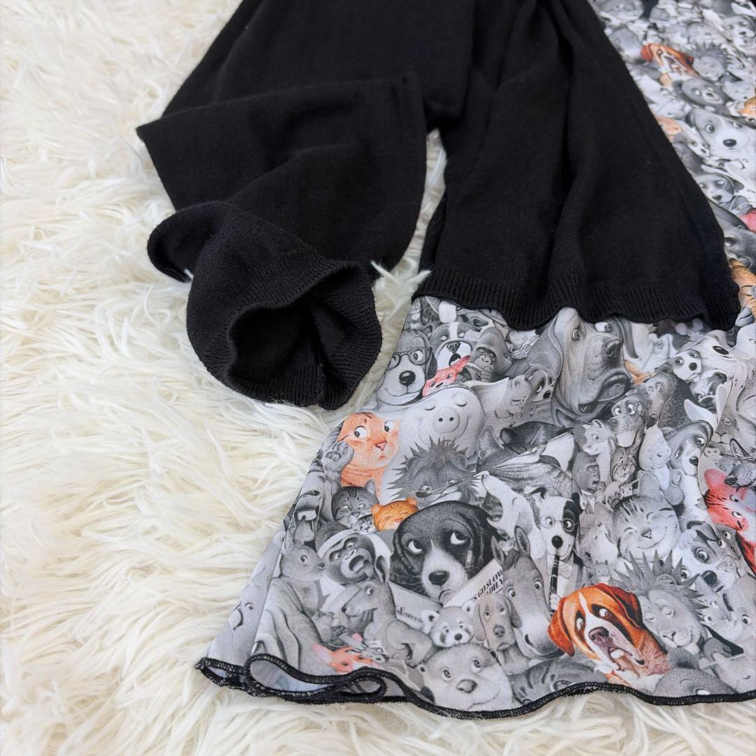 美品✨クニオコレクション 大きいサイズ アンサンブル風カーディガン L アニマル