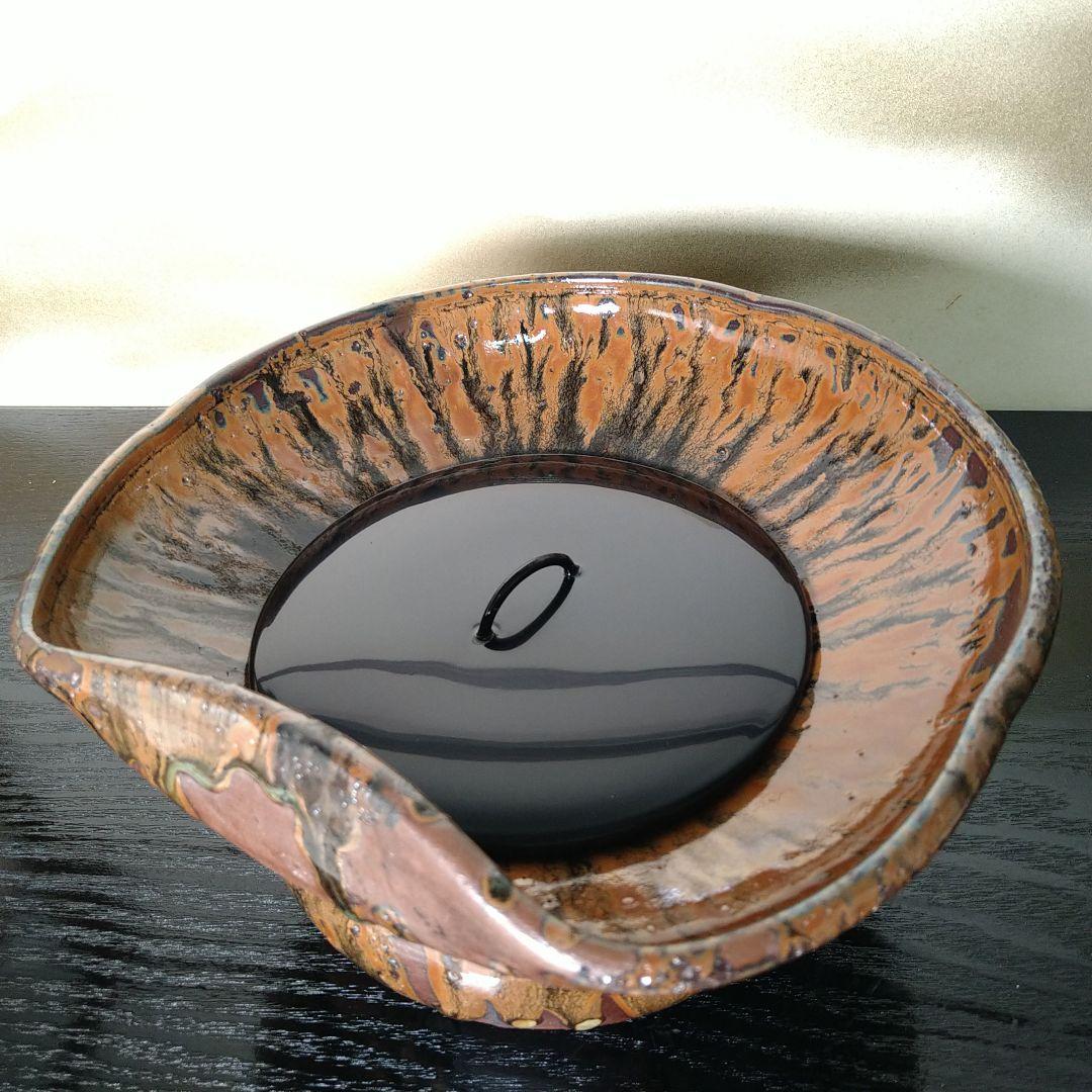 A650 墨田窯 金太漢作 水差し 漆木蓋付 共箱 未使用 茶道具