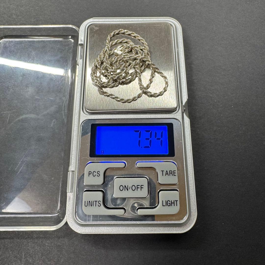 【イタリア製 56㎝ 7g】ロープチェーンネックレス