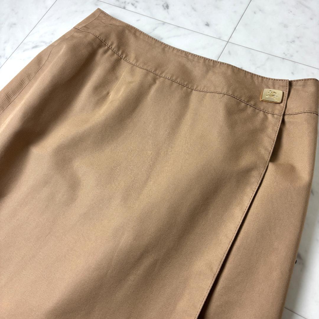美品✨ バーバリーロンドン L 巻きスカート ノバチェック キャメルブラウン