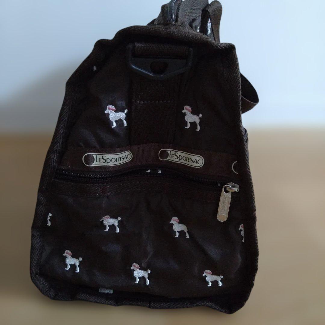 Melia　美品　LeSportsacプードル刺繍柄ボストンバッグ