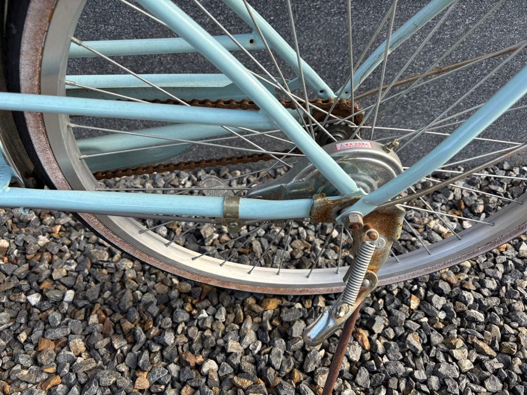 子供用自転車 水色 前カゴ付き　24インチ　現地引き取り　女の子　滋賀