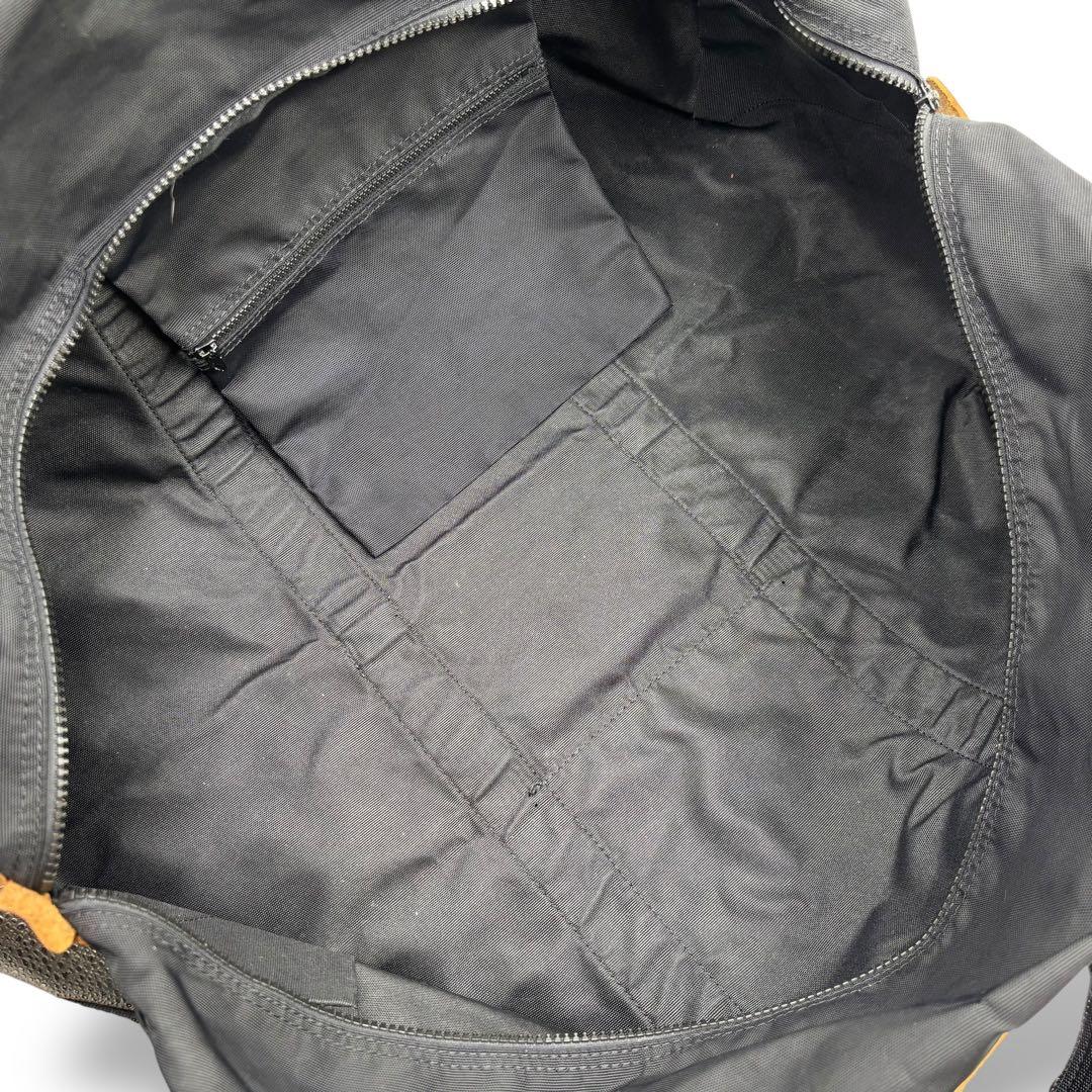 【美品】クレージュ　ボストンバッグ　ナイロン　レザー　ブラック　旅行　大容量