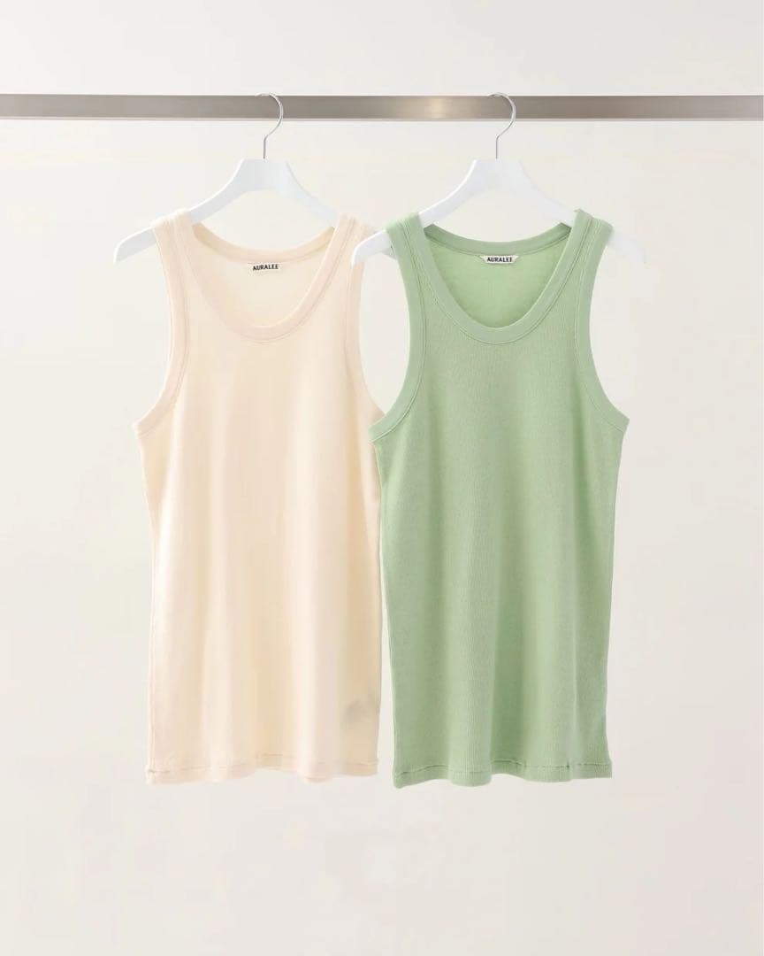 【新品未使用】AURALEE ORGANIC SOFT RIB TANK