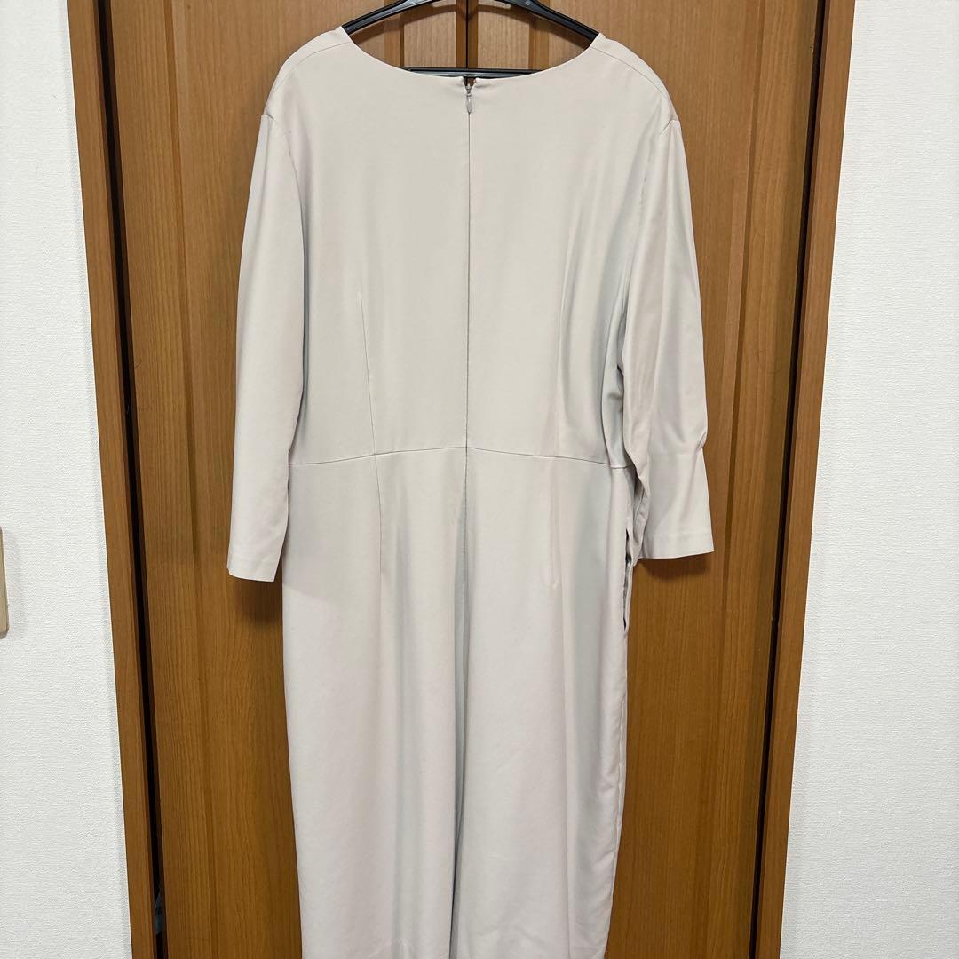 23区 L ストレッチダブルクロス ワンピース 46 大きいサイズ