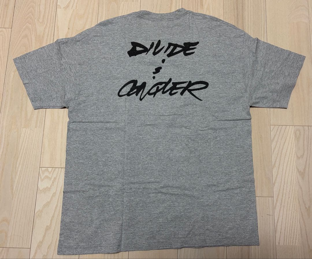 Supreme ピンクロゴ グレーTシャツ　XL