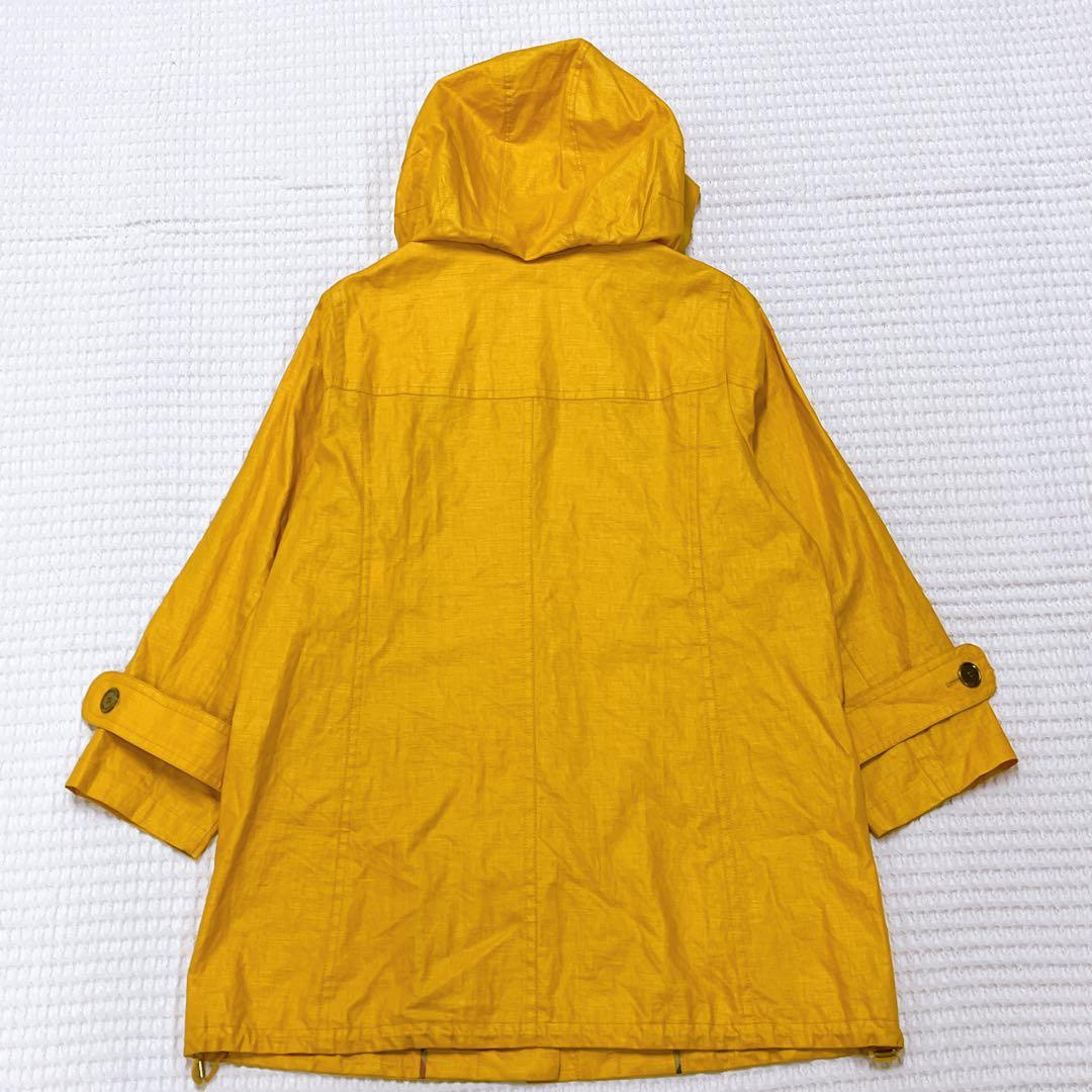 バーバリーロンドン　 コート　リネン　麻　ノバチェック　イエロー　46 3XL