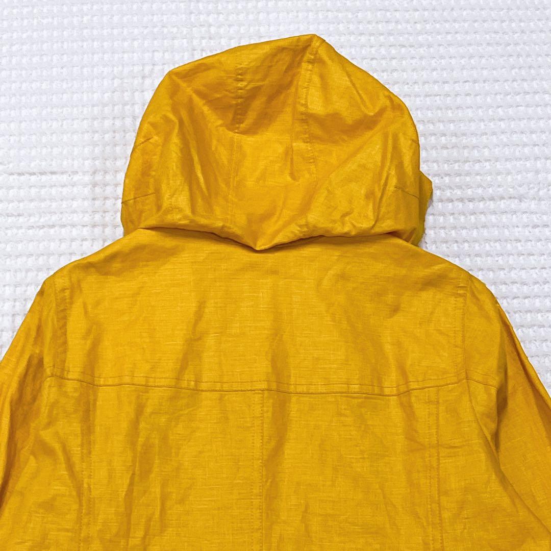 バーバリーロンドン　 コート　リネン　麻　ノバチェック　イエロー　46 3XL