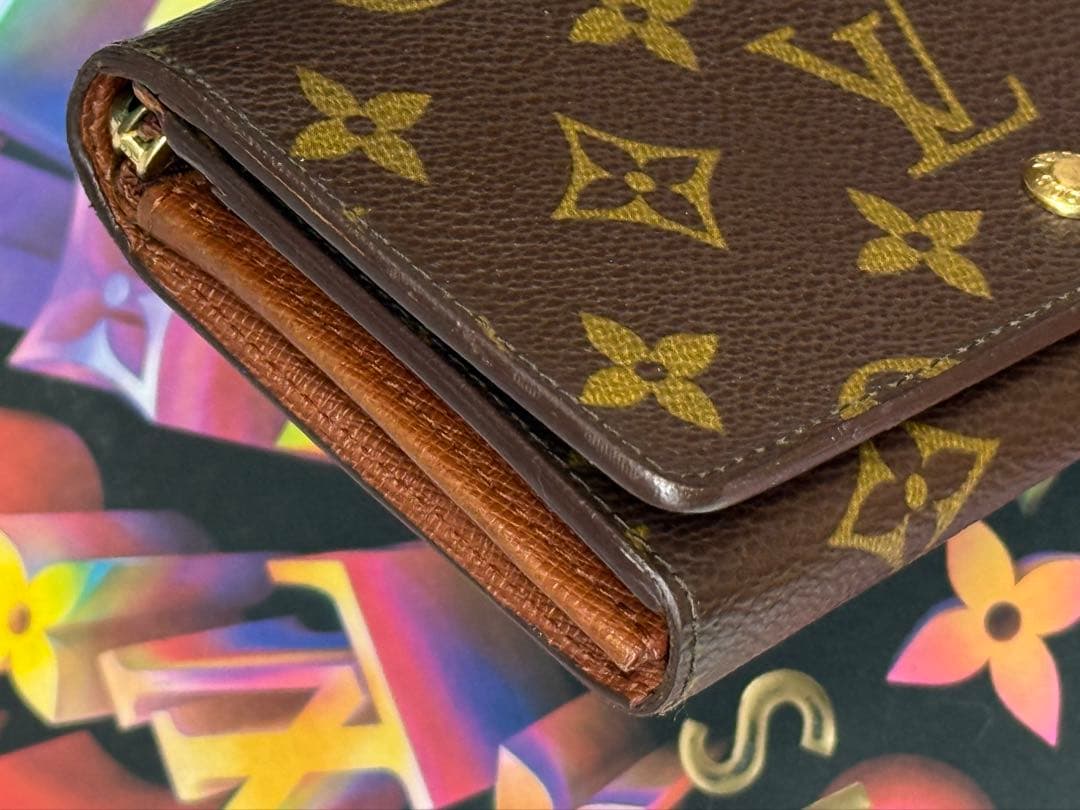 ルイヴィトン　ポルトモネ・ビエ　トレゾール　L字形ファスナー二つ折り財布