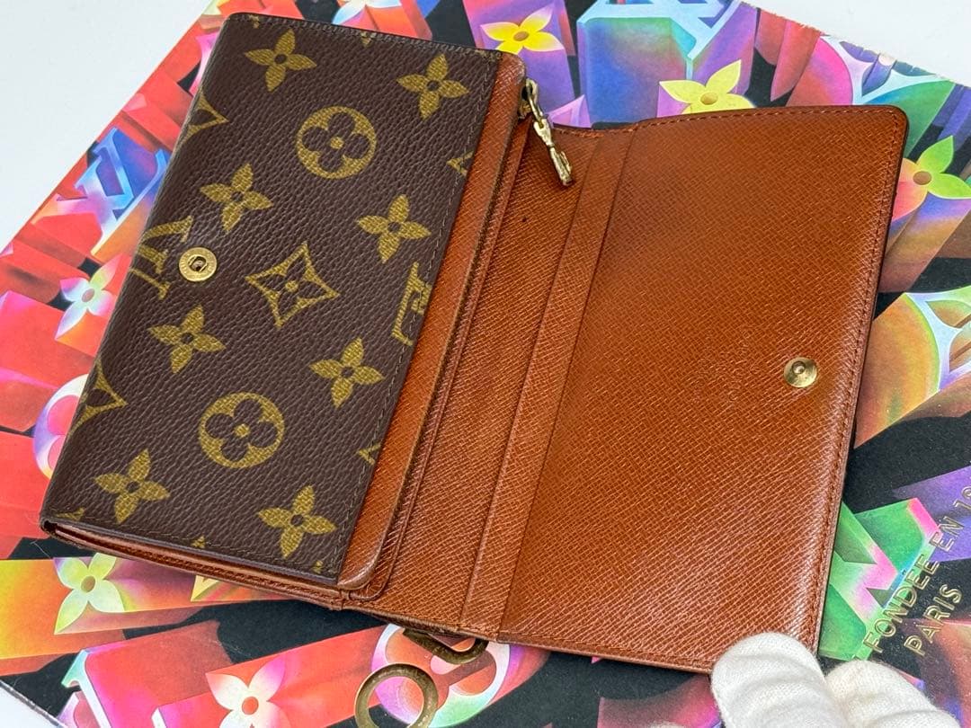 ルイヴィトン　ポルトモネ・ビエ　トレゾール　L字形ファスナー二つ折り財布