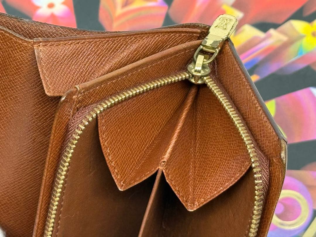 ルイヴィトン　ポルトモネ・ビエ　トレゾール　L字形ファスナー二つ折り財布