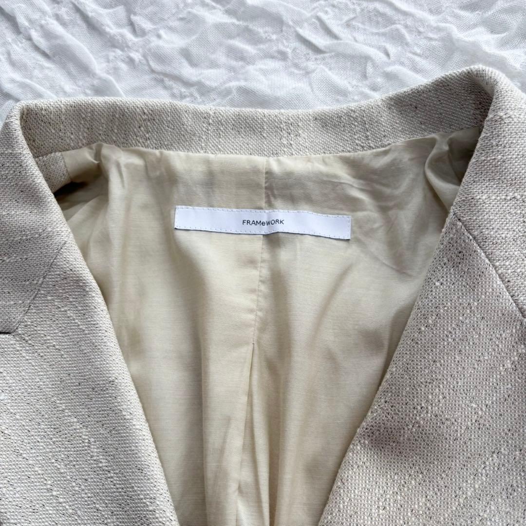 【1度着用のみ美品】 フレームワーク スラブメランジダブルジャケット 近年モデル