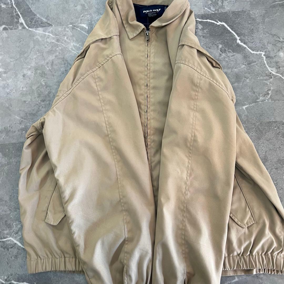 90s ラルフローレン スイングトップ ベージュ メンズ　古着　アメカジ