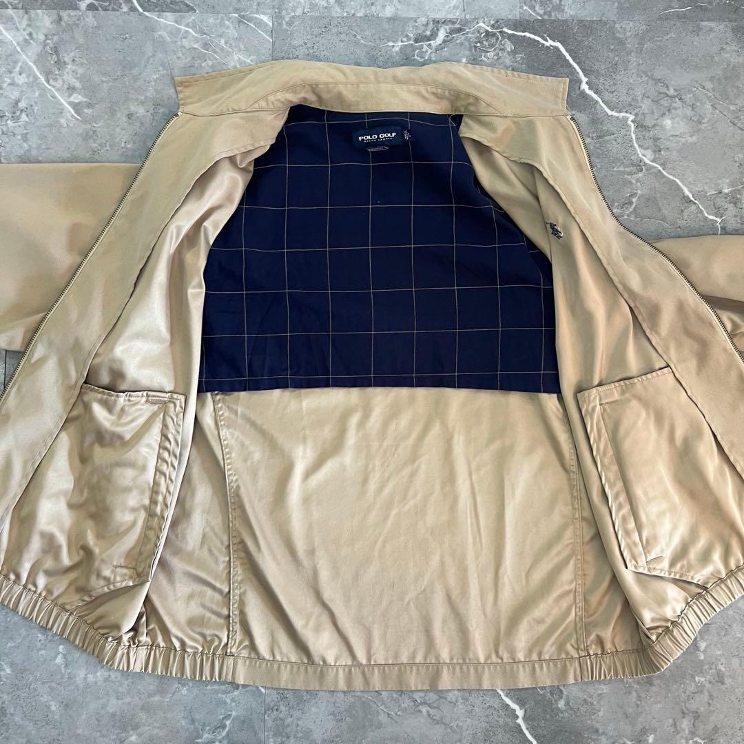 90s ラルフローレン スイングトップ ベージュ メンズ　古着　アメカジ