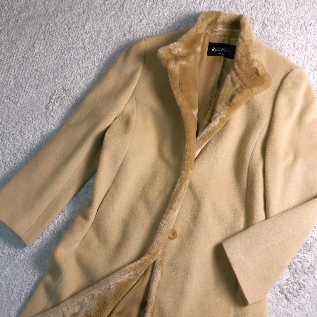 RunRobe ウールアンゴラ ボア ファー デザイン ロングコート 9