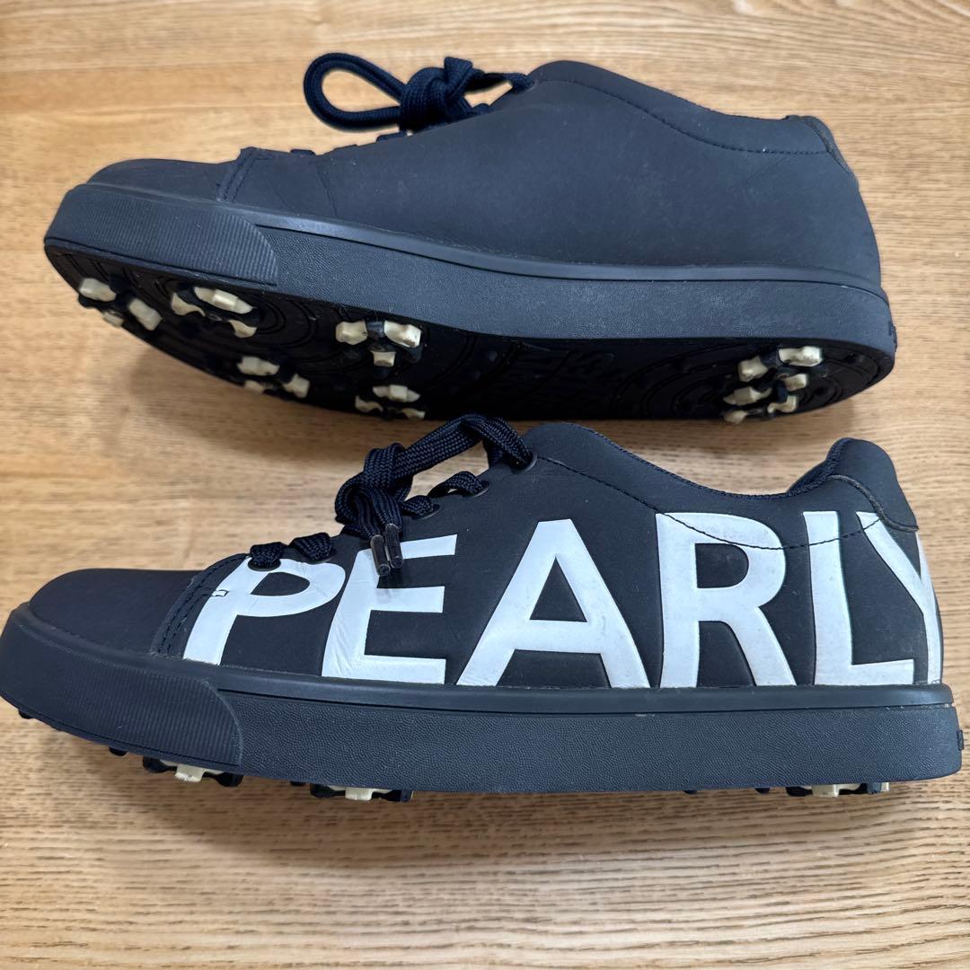 PEARLY GATES ゴルフシューズ ブラック スパイク付き　25センチ