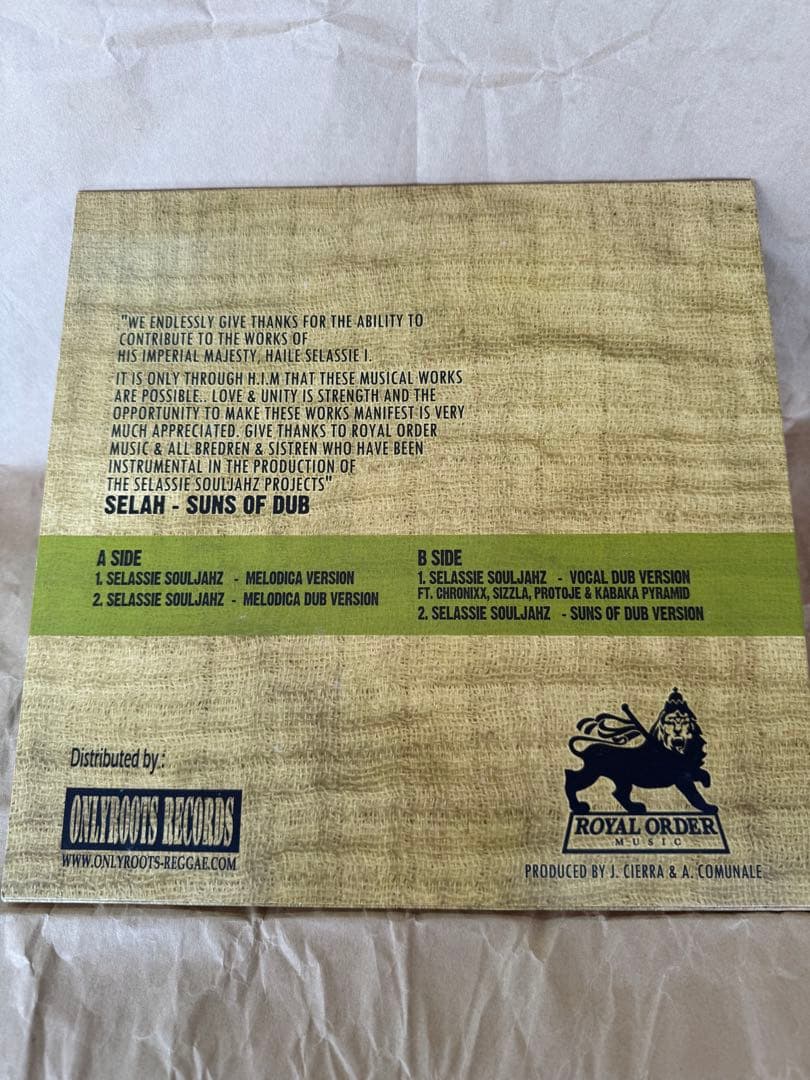 Addis Pablo / Selassie Souljahz レゲエ10インチ