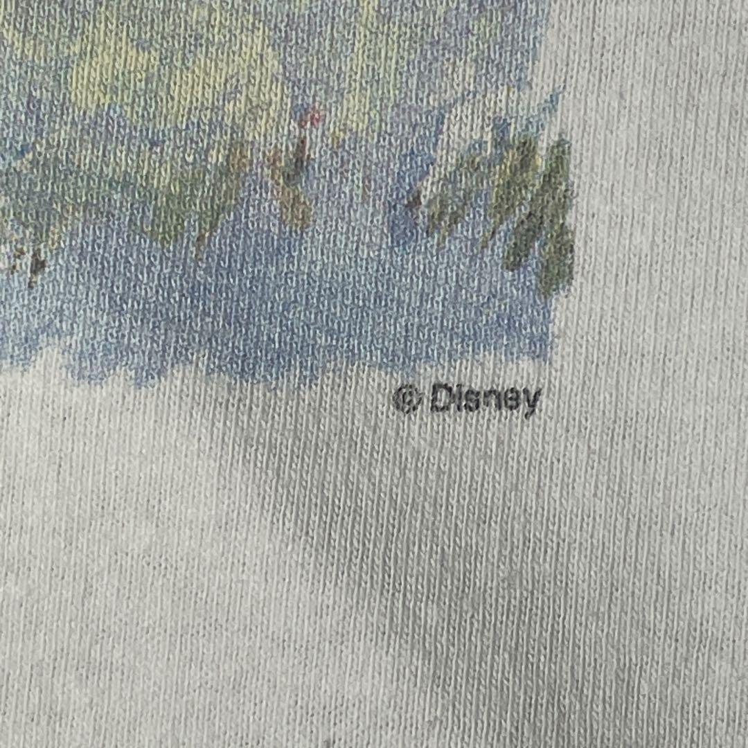 90s~00s Disney Classic Pooh水彩アートプリントTシャツ