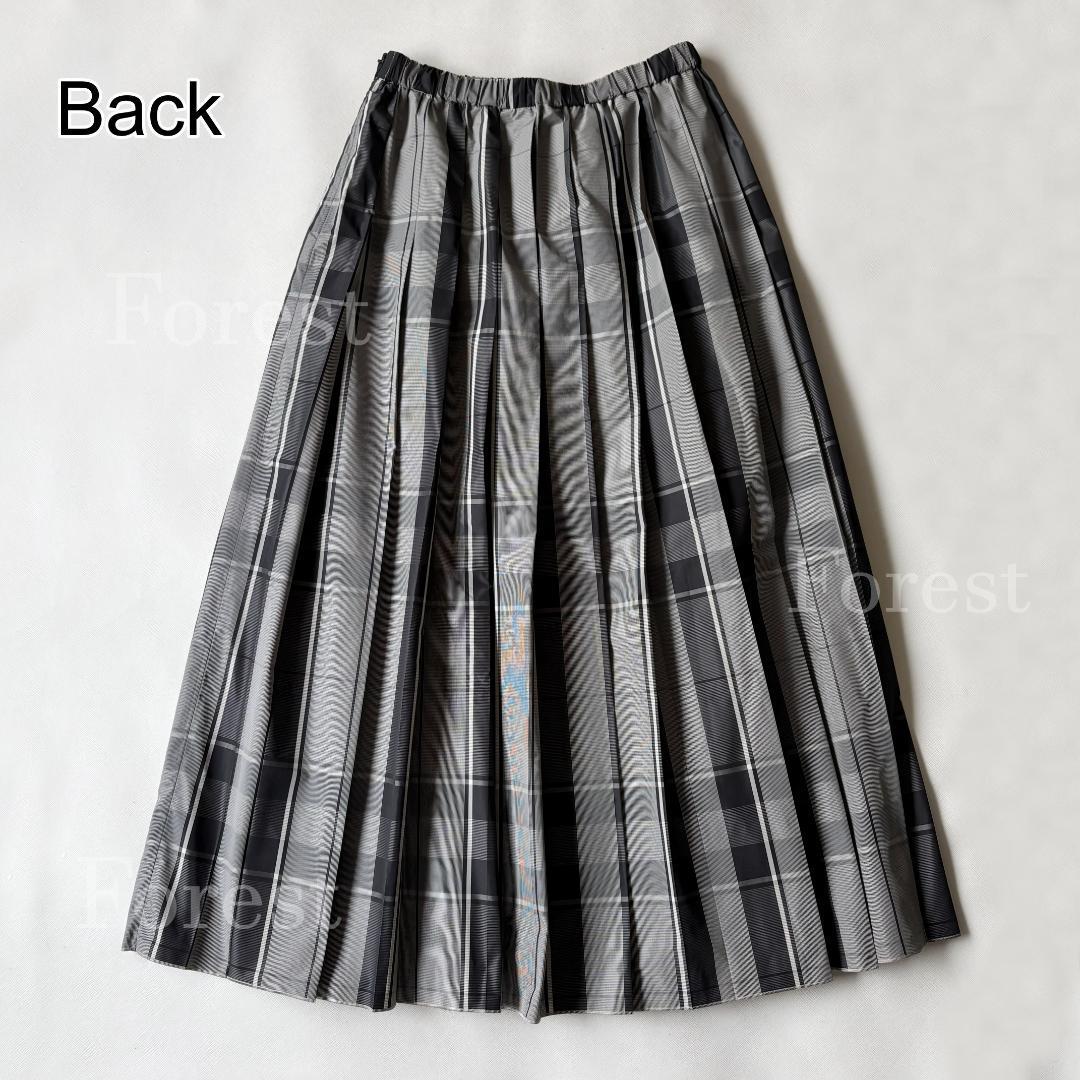 【美品】シャンブレータフタプリーツスカート size38　ユナイテッドアローズ