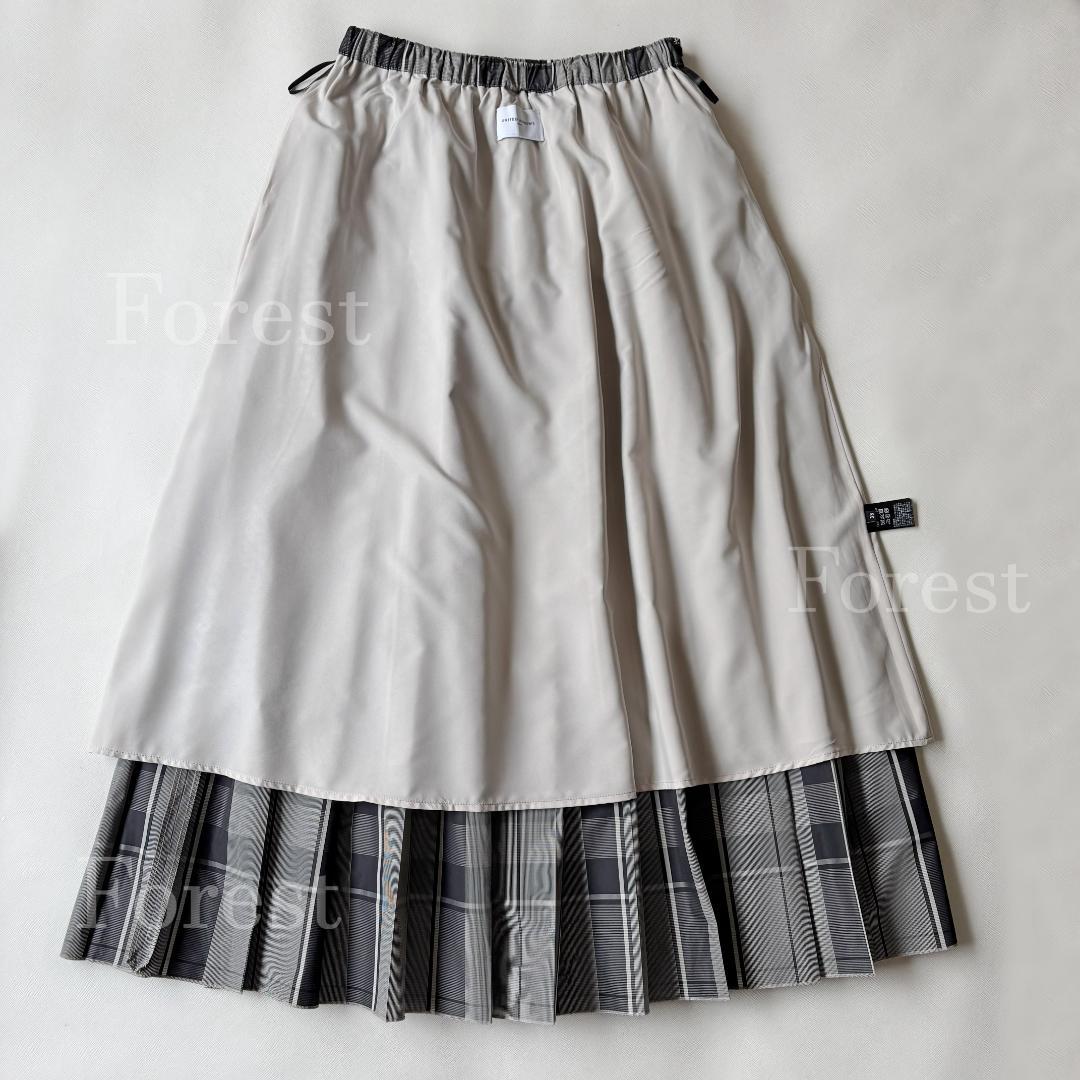 【美品】シャンブレータフタプリーツスカート size38　ユナイテッドアローズ