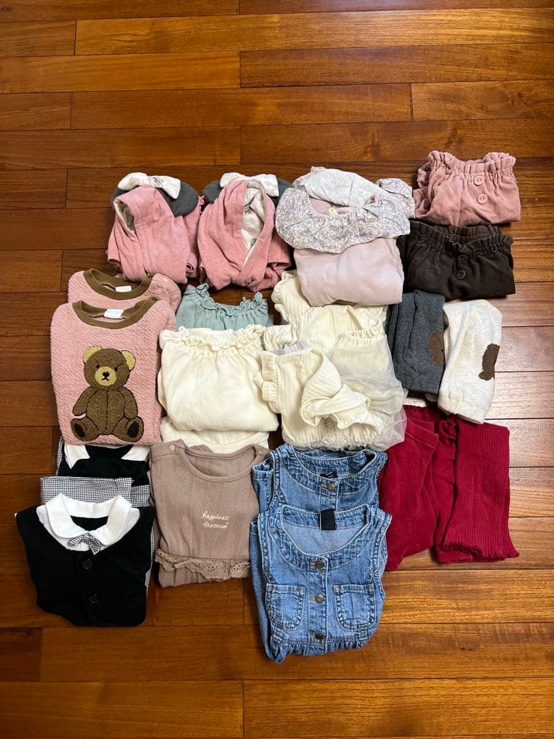 双子 女の子 美品ブランド服まとめ売り 80中心