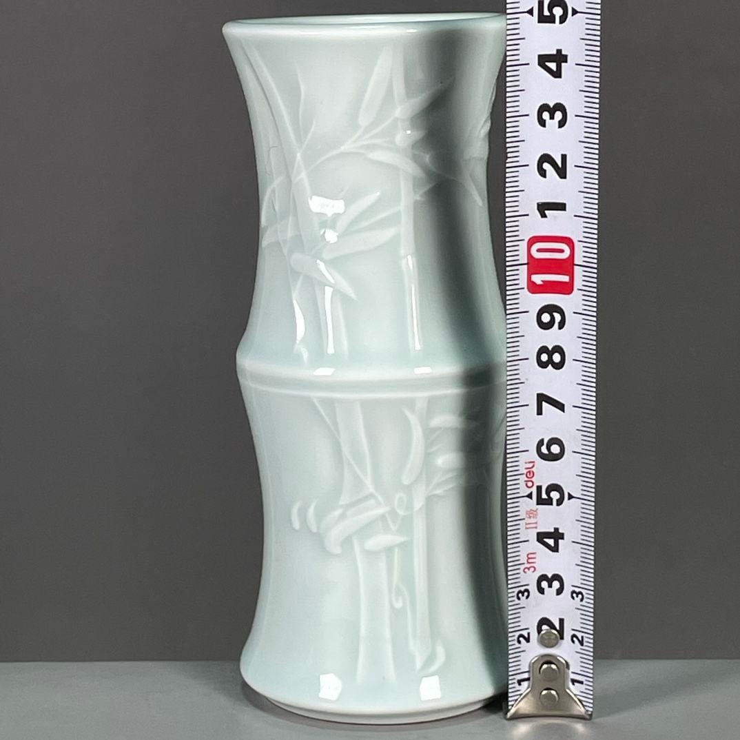大清雍正彫刻花紋竹節賞瓶 景徳鎮 陶磁器 装飾品 工芸品 美術品 置物