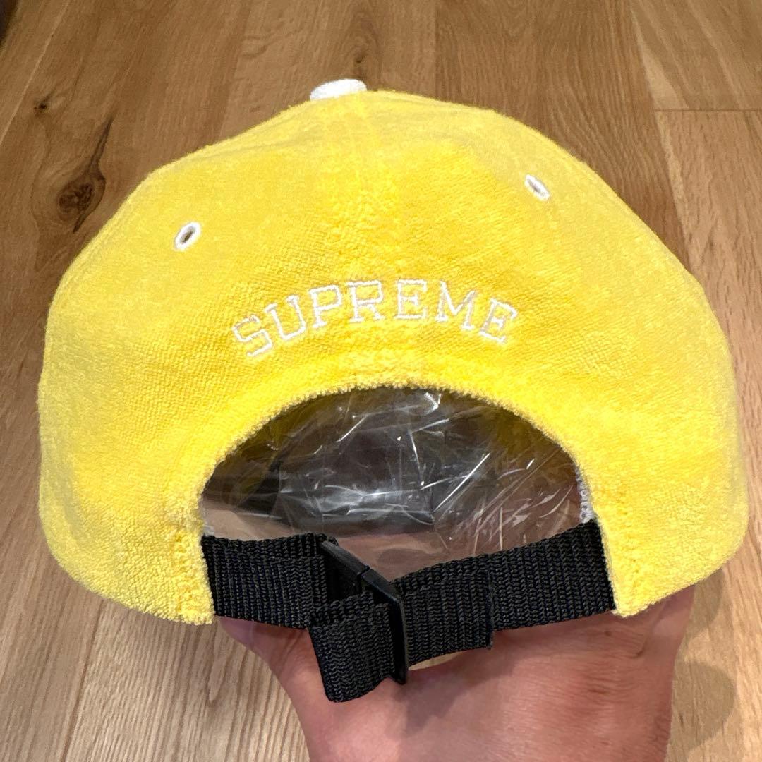 supremeシュプリームキャップ帽子黄色イエローパイル生地本店購入レア状態良好