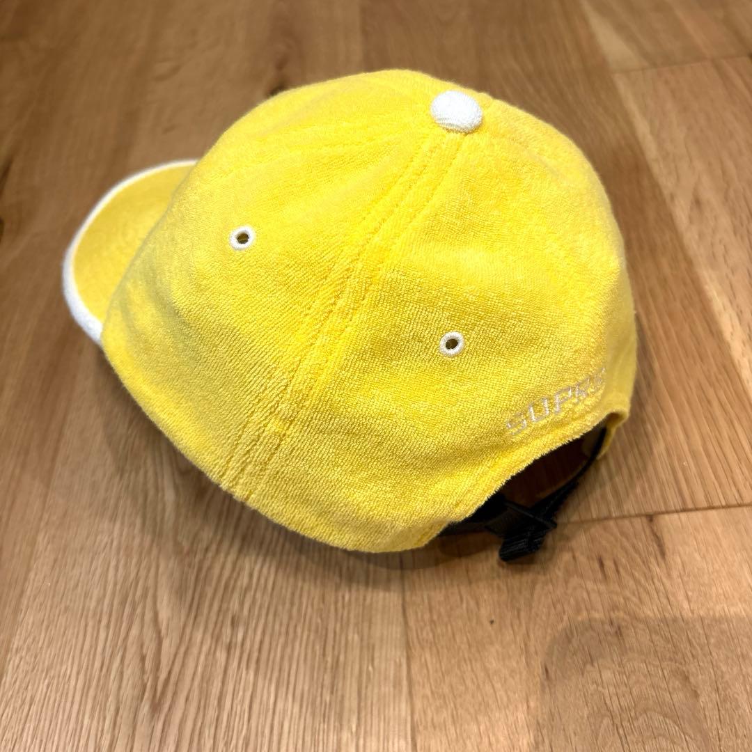 supremeシュプリームキャップ帽子黄色イエローパイル生地本店購入レア状態良好