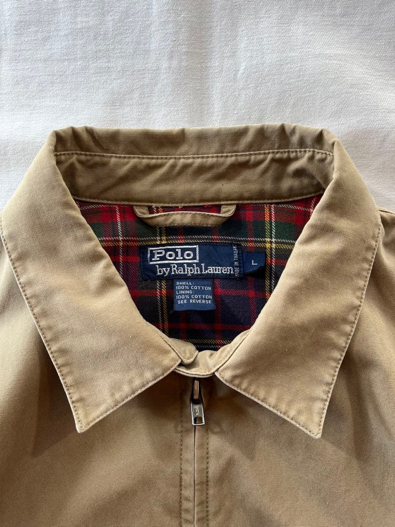 【古着の王道】90s ラルフローレン スウィングトップ polo ベージュ