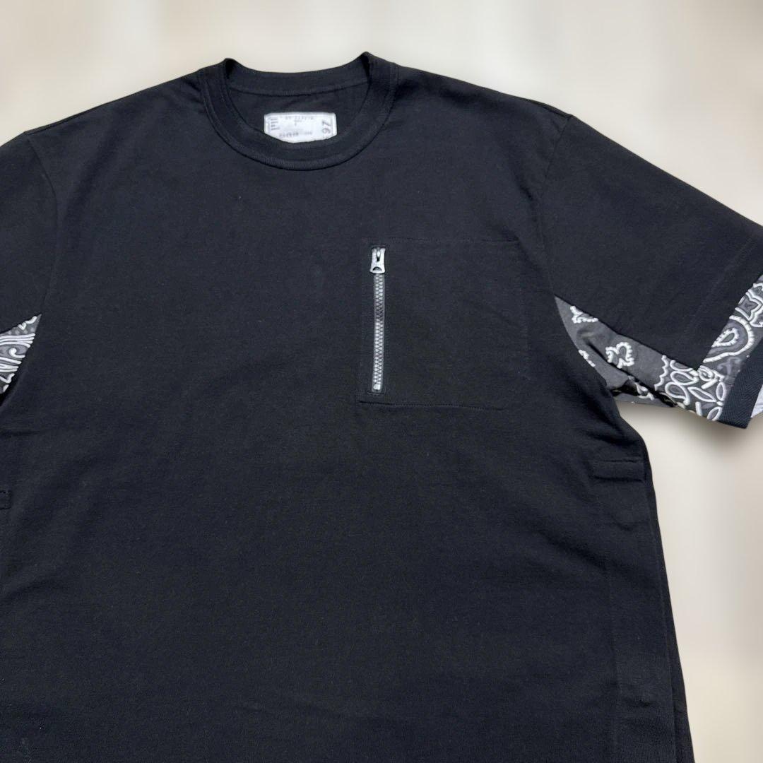 sacai 半袖Tシャツ　ペイズリー　バンダナ　サイズ2
