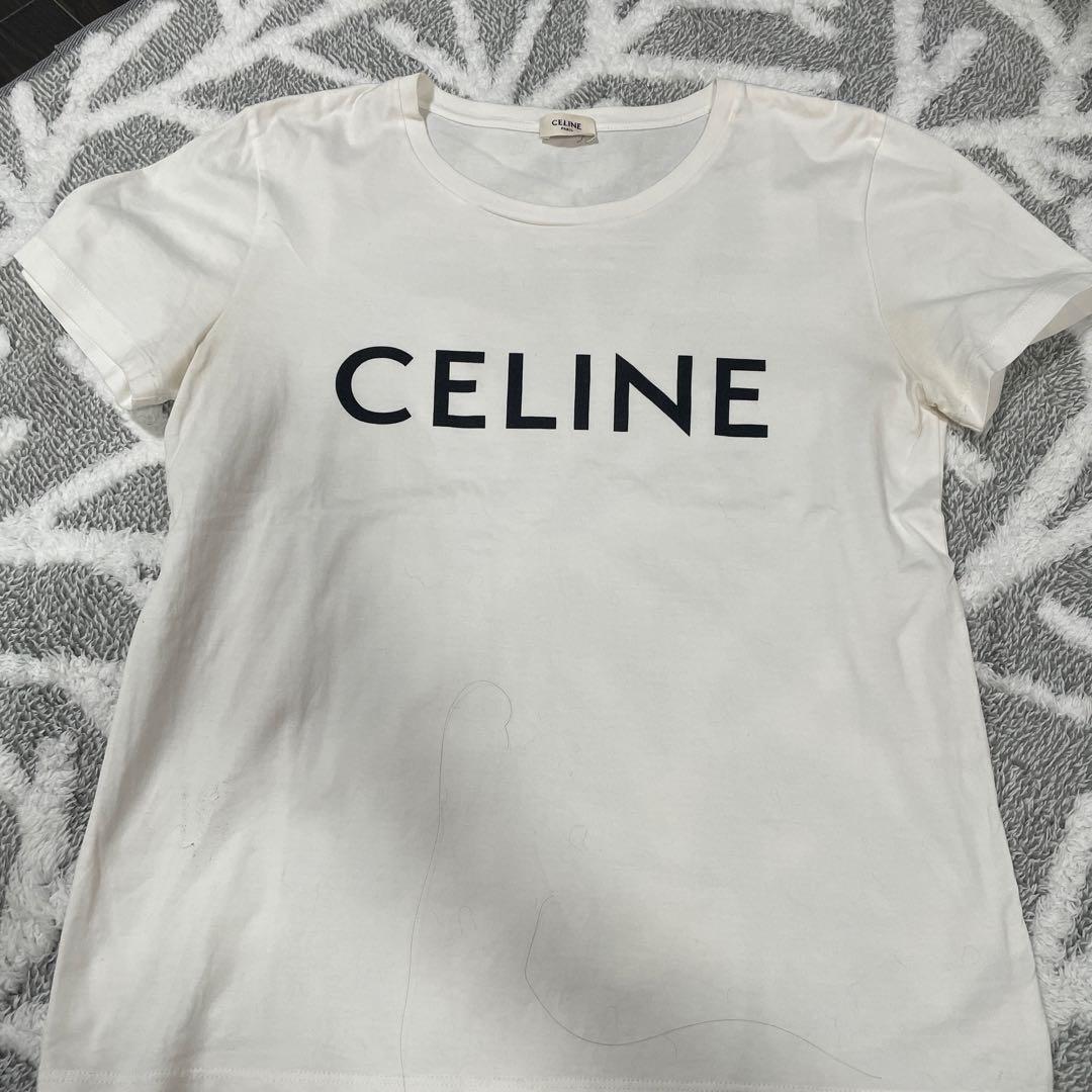 CELINE ホワイト Tシャツ M