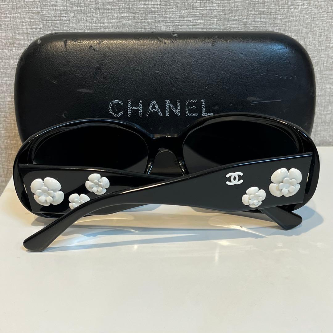 CHANEL シャネル カメリア サングラス 5113-A ブラックフレーム