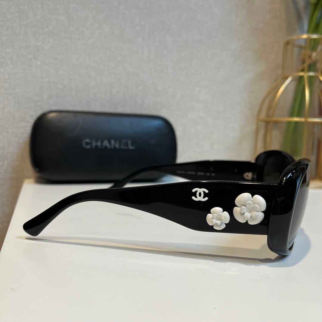 CHANEL シャネル カメリア サングラス 5113-A ブラックフレーム
