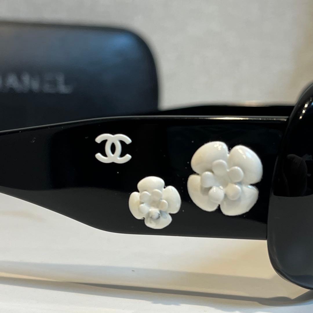 CHANEL シャネル カメリア サングラス 5113-A ブラックフレーム