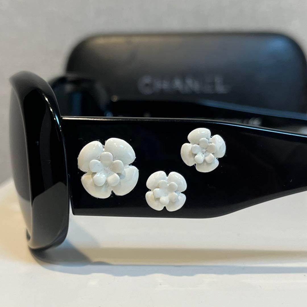 CHANEL シャネル カメリア サングラス 5113-A ブラックフレーム