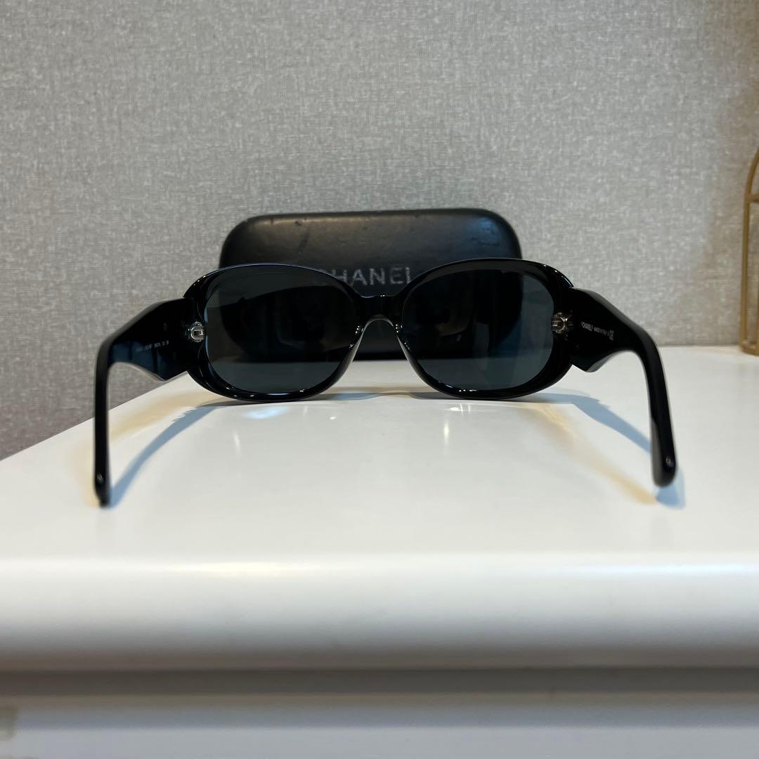 CHANEL シャネル カメリア サングラス 5113-A ブラックフレーム