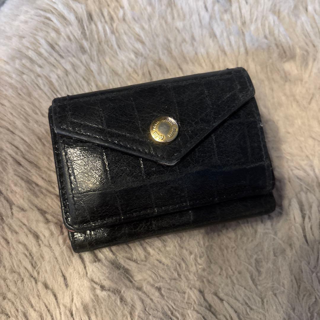 MIU MIU 二つ折り財布 ブラック
