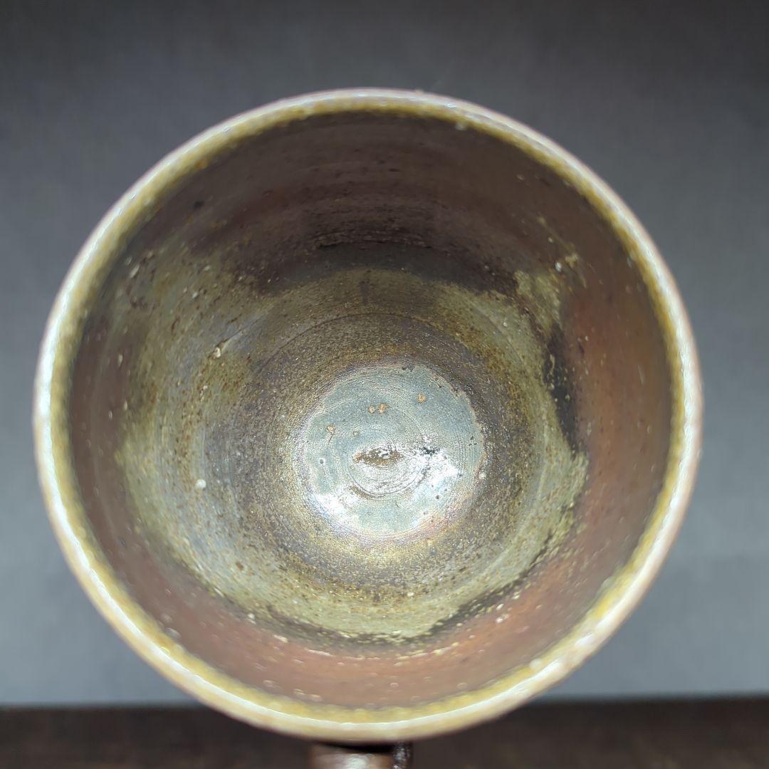 陶芸　備前焼　山麓窯　面取り　焼締窯変　カップ＆ソーサー・コーヒー碗×2