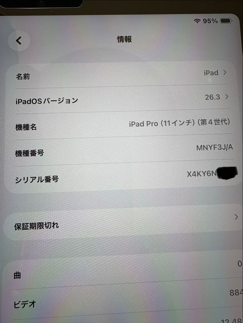 iPad Pro 11インチ M2チップ・第4世代 256GB セルラー