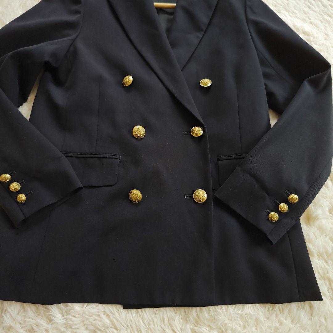 【ミル様】バビロン ストレッチ 金ボタン 紺ブレザー ダブルボタン