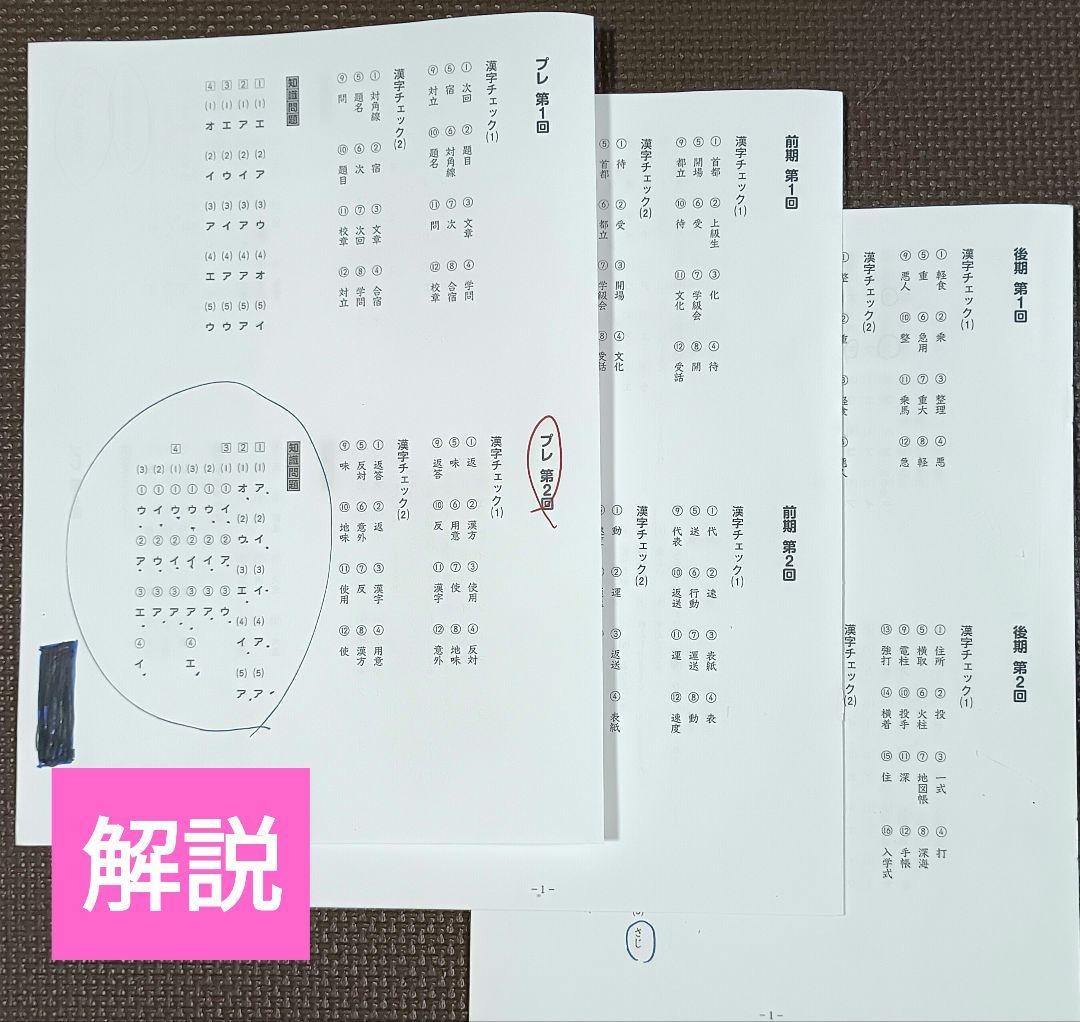 早稲田アカデミー 練成問題集 　小3 プレ 前期 後期 早稲アカ