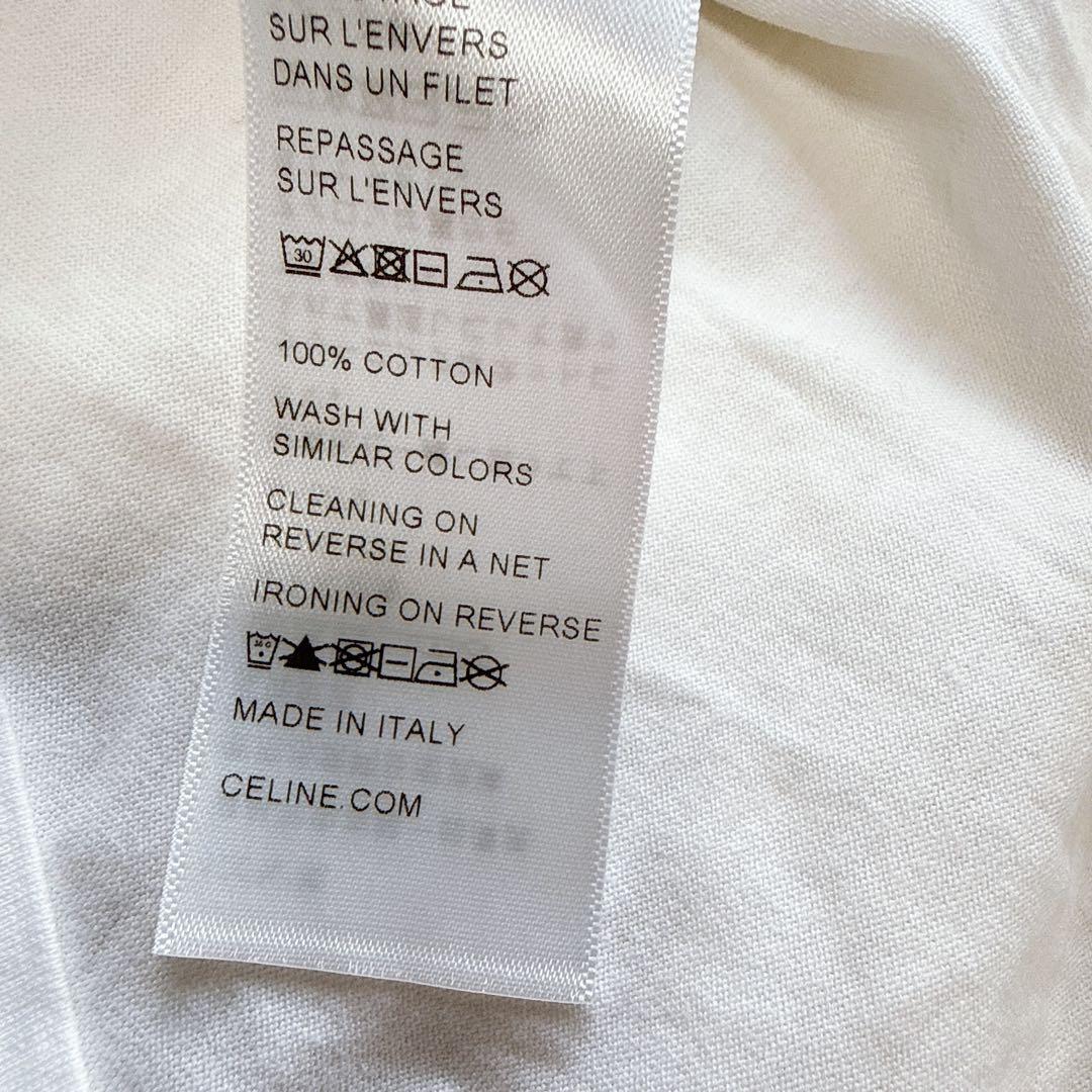 【セリーヌ】希少サイズ Ｔシャツ ホワイト ビックロゴ 2XL メンズ