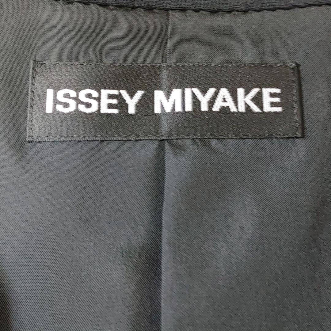 ISSEY MIYAKE テラードジャケットグレーと赤の幾何学模様[希少]