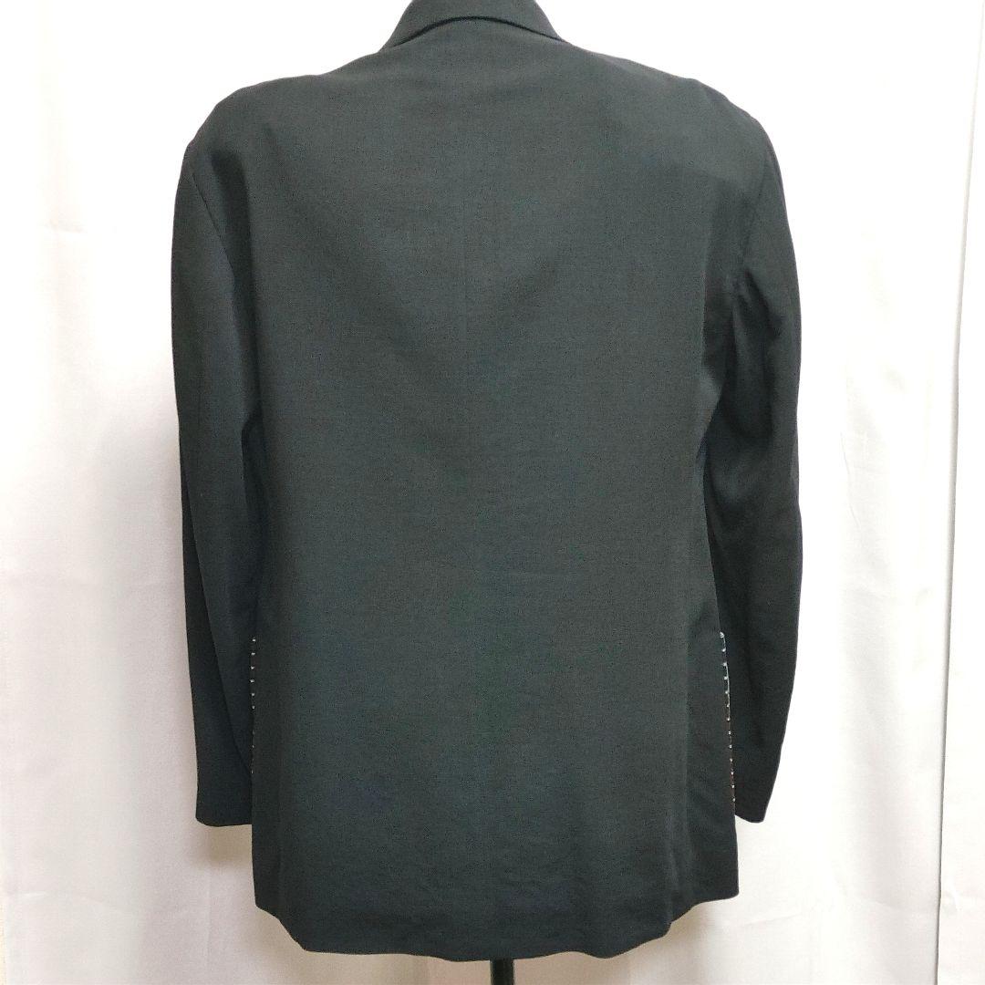 ISSEY MIYAKE テラードジャケットグレーと赤の幾何学模様[希少]