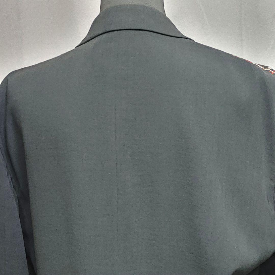 ISSEY MIYAKE テラードジャケットグレーと赤の幾何学模様[希少]