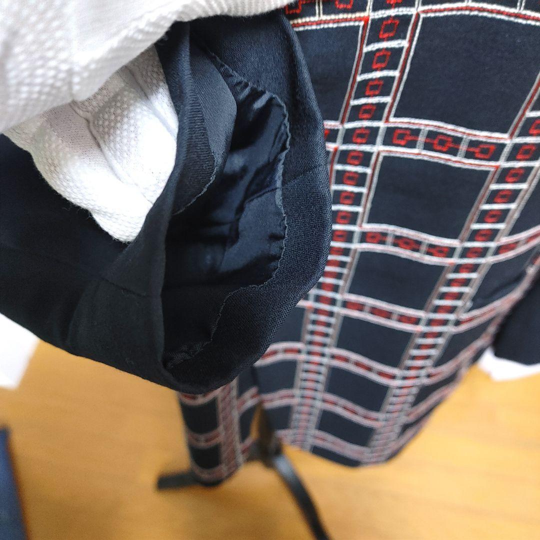 ISSEY MIYAKE テラードジャケットグレーと赤の幾何学模様[希少]