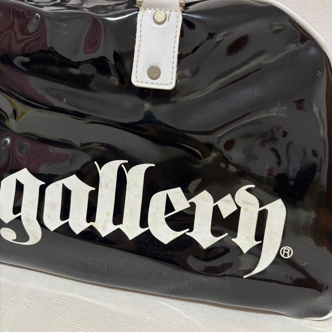 激レア　RUDEGALLERY エナメルボストンバッグ　ブラック×ホワイト